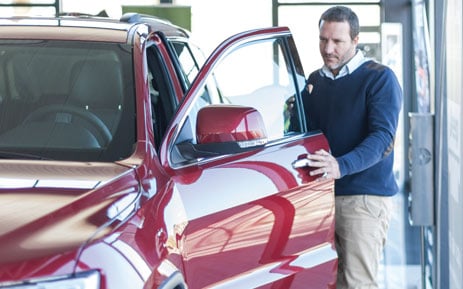 A man shopping for a car